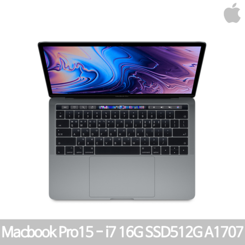 [IT리퍼비시/BEST]애플 맥북프로 터치바 A1707/인텔 I7-6820HQ 2.7G/터보 3.6G/16G/SSD 512G/라데온프로 460(4G) 15.4인치 ips 레티나/맥OS/즉시사용OK